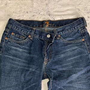 💠 7 For All Mankind Dark Blue Boot Cut Jeans VINTAGE